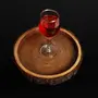 SAHARANPUR HANDICRAFTS Wooden Tray Round Shape Wooden Serving Tray with Handle/Platter for Home and Kitchen, 2 image