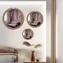 WOOD CRAFTS OF RAJASTHAN Antique Wall Mirror Sets for Living Room Vintage Wall Mirror for Bedroom Round Wall Mirror Hanging Wall Mount Mirror for Decoration Hallway Mirror Set of 3, 2 image