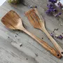 SAHARANPUR HANDICRAFTS Wooden Serving and Cooking Spoon Ladles & Turning Spatulas Kitchen Non Stick Utensil Set (6), 5 image