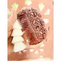CHURU SANDALWOOD CARVED Original Red Sandalwood Hand Carved Comb || Lal Chandan Carving Wood Comb with Beautiful Tassel || Sandalwood Straight Hair Comb for Gift (5 INCH), 3 image