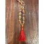 CHURU SANDALWOOD CARVED Handcrafted Rudraksha & Crystal Mala - rudraksha Snow Quartz Mala - Combination Rudraksha Crystal Mala - 108 Beads Mala - Tassel Mala - Prayer Beads (Other), 4 image