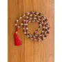 CHURU SANDALWOOD CARVED Handcrafted Rudraksha & Crystal Mala - rudraksha Snow Quartz Mala - Combination Rudraksha Crystal Mala - 108 Beads Mala - Tassel Mala - Prayer Beads (Other), 2 image