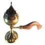 CHURU SANDALWOOD CARVED PRODUCTS Brass Agarbatti Stand (24 x 11 x 7 cm Gold)(Conical;Round), 3 image