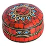 CHURU SANDALWOOD CARVED PRODUCTS Metal Latest Style Antique Sindoor Box/Sindoor Dibbi Handicraft Gift (Set of 3), 2 image