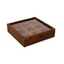 BIJNOR - METAL INLAY IN WOOD Wooden Masala Box Wooden Table Top Masala Dabba Containers Jars Cum Kitchen Spice Box with Spoon Masala box for kitchen Masala Container for Kitchen Anjarai petti for kitchen latest (9 Bowls), 5 image