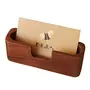 BIJNOR - METAL INLAY IN WOOD Business Card Holder Stand Card Organizer for Office Desk Round Special Business Card Holder Desk Business Card Holder Business Card Holder Desk Business Card Holder (Rosewood), 5 image
