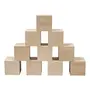 BIJNOR - METAL INLAY IN WOOD Blank Wooden Shapes 1.5 Inch Blocks Square Pieces Embellishment Crafts Toys 10 Pieces | Wooden Plain Cubes for Project and Other Practical Usage | Dice for Painting