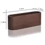 BIJNOR - METAL INLAY IN WOOD Business Card Holder Card Organizer for Office Desk Visiting Card Holder Round Rosewood Business Card Holder Desk Business Card Holder Stand Wooden Business Card Display Holders for Desktop, 7 image