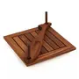 BIJNOR - METAL INLAY IN WOOD Tissue Holder Stand with Wooden Spoon for Toothpick Holding Napkin Holder Tissue Paper Holder for Dining Table Tissue Holder for Dining Table Napkin Holder Tissue Rack for Facial Napkins, 4 image