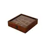 BIJNOR - METAL INLAY IN WOOD Wooden Masala Box Wooden Table Top Masala Dabba Containers Jars Cum Kitchen Spice Box with Spoon Masala box for kitchen Masala Container for Kitchen Anjarai petti for kitchen latest (9 Bowls), 3 image
