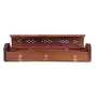 BIJNOR - METAL INLAY IN WOOD Wooden Handcrafted Agarbatti/Incense Sticks Case- Works as a Storage Case as Well as Holder(Rectangular), 4 image