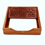 BIJNOR - METAL INLAY IN WOOD Square Full Carved Rosewood Wooden Tissue Paper Rack/Napkin Holder Stand Wooden Tissue Paper Holder Napkin Stand for Dinning Table Napkin Stand for Facial Tissue, 2 image