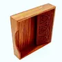 BIJNOR - METAL INLAY IN WOOD Square Full Carved Rosewood Wooden Tissue Paper Rack/Napkin Holder Stand Wooden Tissue Paper Holder Napkin Stand for Dinning Table Napkin Stand for Facial Tissue, 6 image