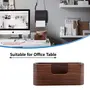 BIJNOR - METAL INLAY IN WOOD Business Card Holder Stand Card Organizer for Office Desk Round Special Business Card Holder Desk Business Card Holder Business Card Holder Desk Business Card Holder (Rosewood), 7 image