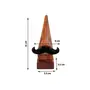 BIJNOR - METAL INLAY IN WOOD Nose Shape Black Moustache Rosewood Spectacle Holder for Office Desk Spectacle Holder for Home Wooden Unique Gifts for Men Wooden Googles Holder Decoration Stand, 6 image