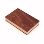 BIJNOR - METAL INLAY IN WOOD Wooden Business Card Holder for Men Brown Wood Card Case for Pocket Credit Card Wallet Wooden Card Holder Cum Cards Wallets for Men with Magnetic Lock give Card Holder Wallet Unique Look, 5 image
