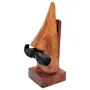BIJNOR - METAL INLAY IN WOOD Nose Shape Black Moustache Rosewood Spectacle Holder for Office Desk Spectacle Holder for Home Wooden Unique Gifts for Men Wooden Googles Holder Decoration Stand, 5 image
