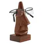 BIJNOR - METAL INLAY IN WOOD Wooden Eyeglass Holder Stand Display Stand Nose Specs Holder Wooden Specs Stand Holder Spectacle Holder for Office Desk Spectacle Holder for Home Showpiece Wooden Googles Stand (1), 4 image