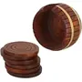 Coasters for Drinks Beer Wine Glass Tea Coffee Cup Mug with Round 6 Plates Wooden Tea Coaster for Office Table Wooden Tea Coasters Set of 6 for Dinning Table Coaster Set, 5 image