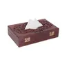 BIJNOR - METAL INLAY IN WOOD Handmade Wooden Tissue Box Napkin Holder 10 x 6 Inch Tissue Holder for Dinning Table Tissue Box Holder Tissue Paper Holder for Facial Napkins Tissue Box for Car (Jali), 6 image