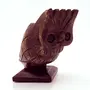 BIJNOR - METAL INLAY IN WOOD Owl Shape Pen with Specs Holder Wooden Specs Stand Holder Spectacle Holder for Office Desk Spectacle Holder for Home Showpiece wooden unique gifts for men Wooden Googles holder decoration stand, 5 image