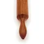 BIJNOR - METAL INLAY IN WOOD Natural Polish Wooden Belan for Chapati/Roti/Paratha/Puri/Papad Wooden Rolling Pin Roller Thick Size Chapati Roller Wooden chapathi Rolling pin Wooden Belan for Kitchen, 4 image