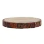 BIJNOR - METAL INLAY IN WOOD Beautiful Table Decor Round Shape Wooden Serving Tray/Platter for Home and Kitchen etc [10x10x1.5] Inches, 7 image