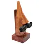 BIJNOR - METAL INLAY IN WOOD Nose Shape Black Moustache Rosewood Spectacle Holder for Office Desk Spectacle Holder for Home Wooden Unique Gifts for Men Wooden Googles Holder Decoration Stand, 3 image