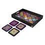 BIJNOR - METAL INLAY IN WOOD Tray & Coaster Set Multi Mandala Design - Combo Offer. Kitchen Dining Serving & Desk Set of 1 Tray 10" x 14" and 4 Tabletop Square Drinks Coasters 3.75" x 3.75" Made in Wood, 2 image