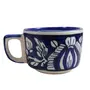 KHURJA POTTERY Ceramic Tea Cup 100 ML Handicraft by Awarded Indian Artisan (Blue 2), 2 image