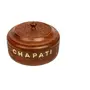 BIJNOR - METAL INLAY IN WOOD Hand Carved Chapati Box in Sheesham Wood -Chapati Casseroles Wooden Chapati Box for Kitchen Roti Box Designer Wooden Storage Box-9 inches., 5 image