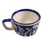 KHURJA POTTERY Ceramic Tea Cup 100 ML Handicraft by Awarded Indian Artisan (Blue 2), 4 image