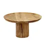 KHURJA POTTERY Natural Wooden Cake Stand | Dessert Stand | Pedestal for Dining Table | Wooden Stand for Serving Cake Dessert Pizza Cup Cakes Muffins - 9.75 inch