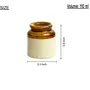 KHURJA POTTERY Handcrafted Classic Ceramic Dual Glazed Salt Pepper Spices Shaker/Dispenser |Set of 2| Ideal for Home Office Restaurant Hotelt (110 ML Brown), 3 image