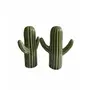 KHURJA POTTERY Ceramic Salt and Pepper Shaker Set | Cactus Shape Salt and Pepper Set | GR - S/2, 2 image