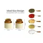KHURJA POTTERY Handcrafted Classic Ceramic Dual Glazed Salt Pepper Spices Shaker/Dispenser |Set of 2| Ideal for Home Office Restaurant Hotelt (110 ML Brown), 6 image