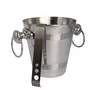 KHURJA POTTERY Ice Bucket with Tong | Handmade Aluminium Ice Bucket 1 LTR - Silver, 3 image