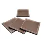KHURJA POTTERY Square Shape Leatherette Coaster Set Pack of 4 (Brown), 3 image