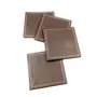 KHURJA POTTERY Square Shape Leatherette Coaster Set Pack of 4 (Brown), 2 image