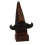 KHURJA POTTERY Wooden Nose Shaped Spectacle Holder Specs Eyeglass Holder Stand with Moustache Chasma Stand Brown, 2 image