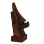 KHURJA POTTERY Wooden Nose Shaped Spectacle Holder Specs Eyeglass Holder Stand with Moustache Chasma Stand Brown, 3 image
