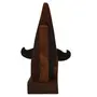 KHURJA POTTERY Wooden Nose Shaped Spectacle Holder Specs Eyeglass Holder Stand with Moustache Chasma Stand Brown, 5 image