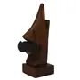 KHURJA POTTERY Wooden Nose Shaped Spectacle Holder Specs Eyeglass Holder Stand with Moustache Chasma Stand Brown, 4 image