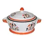 KHURJA POTTERY Ceramic Pottery Casseroles with Lid for Home Kitchen Dinning Serving Ware Storage Containers - Combo Pack of 3, 4 image