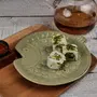 KHURJA POTTERY 'Sage Fish' Serving Platter for Snacks - Platters Ceramic Platter Starter Plates Microwave Safe (Sage Green)