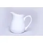 KHURJA POTTERY White Porcelain 260ml 1 Piece Creamer Jug or Tea Pot for Milk Tea and Coffee (White)