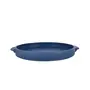 KHURJA POTTERY 'Pastel Blue' Serving Platter for Snacks - Platters Pizza Serving Ceramic Platter Starter Plates Blue Pottery Microwave Safe (Set of 2 Matte Finish), 4 image