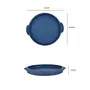 KHURJA POTTERY 'Pastel Blue' Serving Platter for Snacks - Platters Pizza Serving Ceramic Platter Starter Plates Blue Pottery Microwave Safe (Set of 2 Matte Finish), 6 image