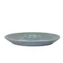 KHURJA POTTERY 'Spiral Chills' Chip & Dip Serving Platter for Snacks - Ceramic Platters Blue Pottery Starter Plates Microwave Safe (Blueish Green 10 Inch), 5 image