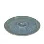 KHURJA POTTERY 'Spiral Chills' Chip & Dip Serving Platter for Snacks - Ceramic Platters Blue Pottery Starter Plates Microwave Safe (Blueish Green 10 Inch), 4 image